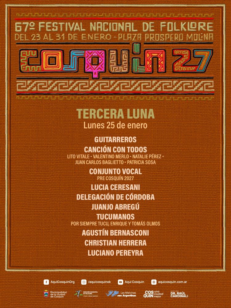 El Festival Nacional de Folklore de Cosquín celebra su 67ª edición.