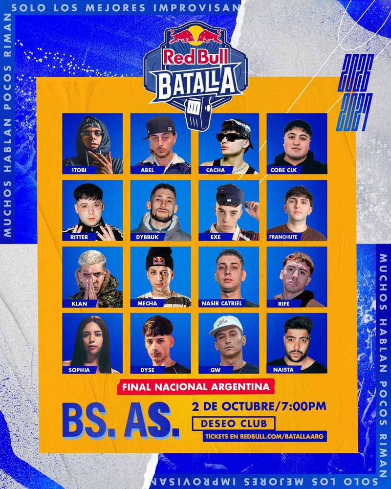 Red Bull Batalla Argentina 2026: horarios de transmisión, los 16 clasificados y cómo ver la Final Nacional en vivo hoy