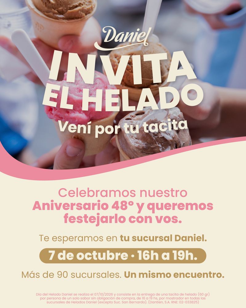 Helado gratis: una de las heladerías más famosas del país festeja su aniversario y regalará tacitas en todas sus sucursales