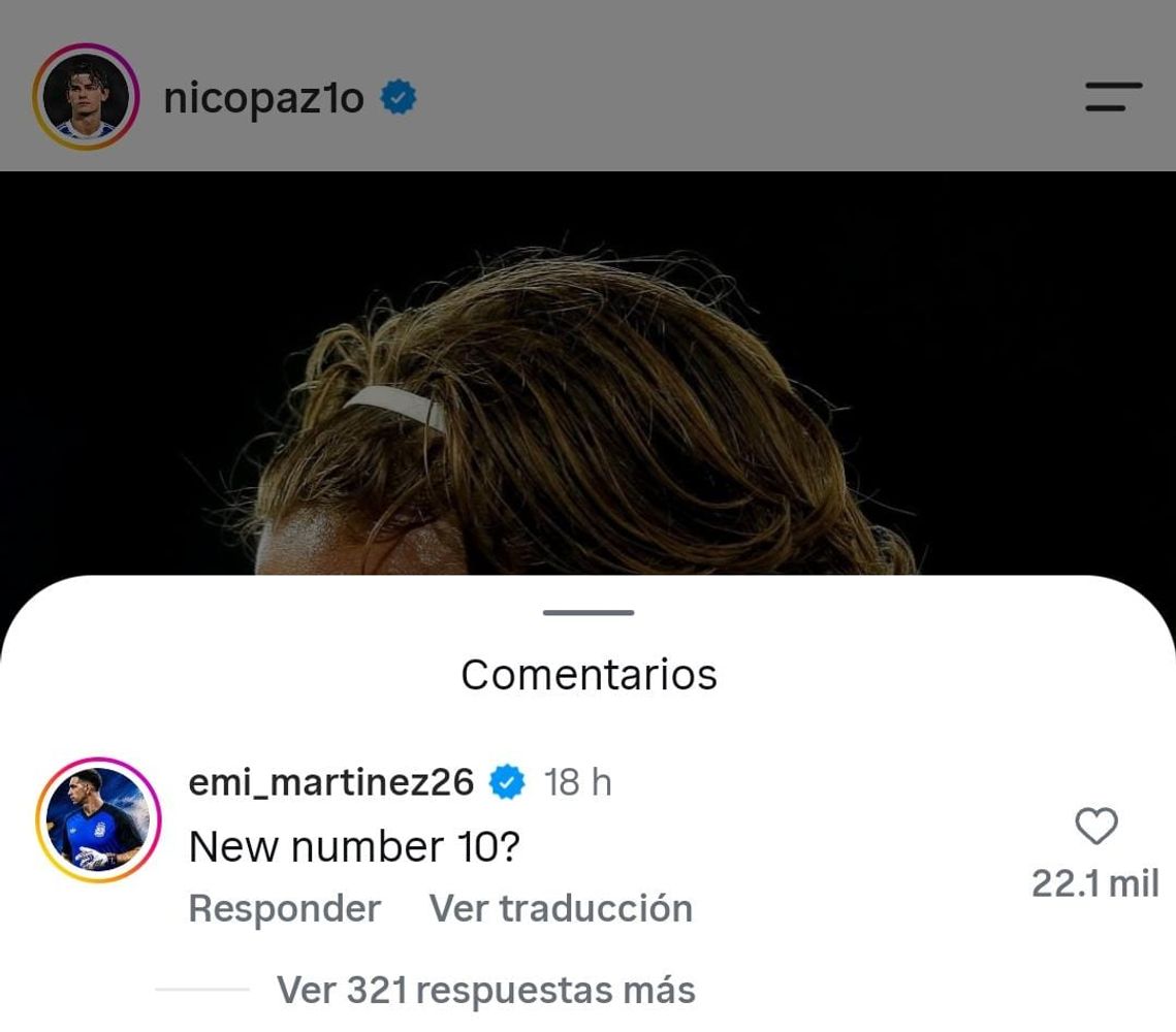 El comentario de "Dibu" Martínez a Nico Paz que enciende rumores sobre su relación con Lionel Messi.