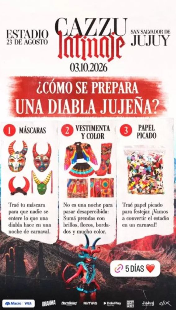 Cazzu va por su primer estadio y presenta Latinaje en Jujuy: el curioso pedido de "dress code" para sus fans