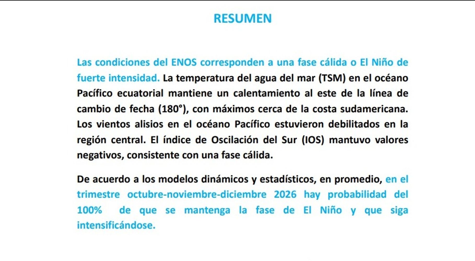 El Niño.