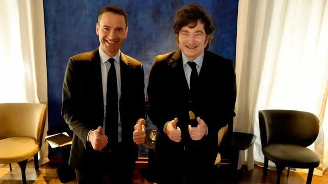 CEO de Glencore, Gary Nagle, y Javier Milei