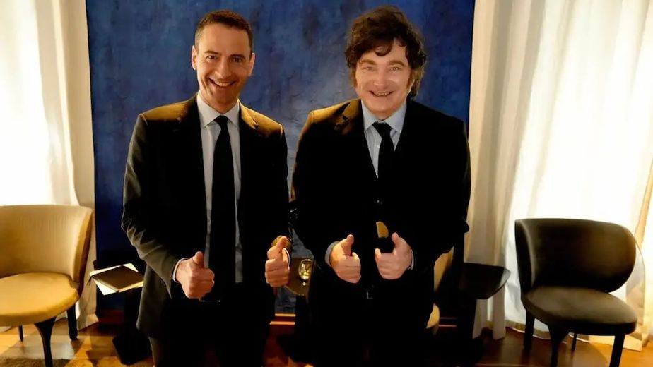 CEO de Glencore, Gary Nagle, y Javier Milei