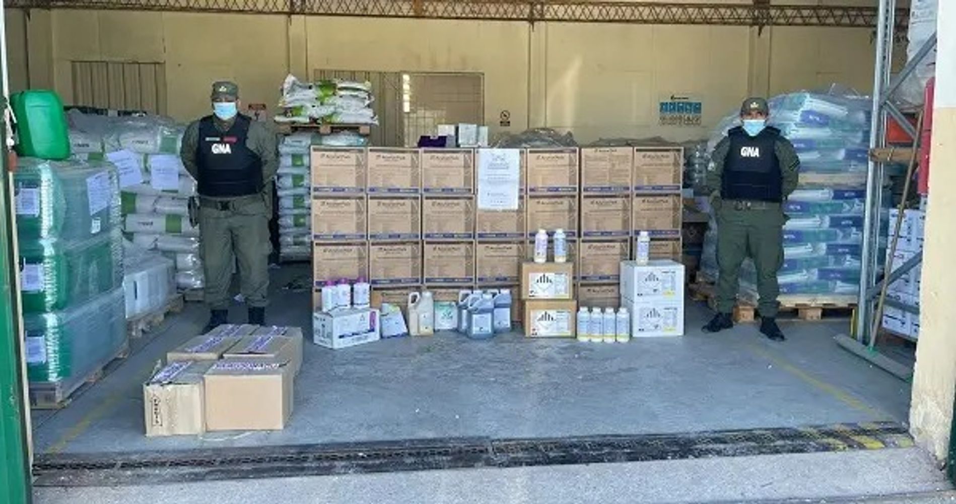 Parte del material secuestrado.