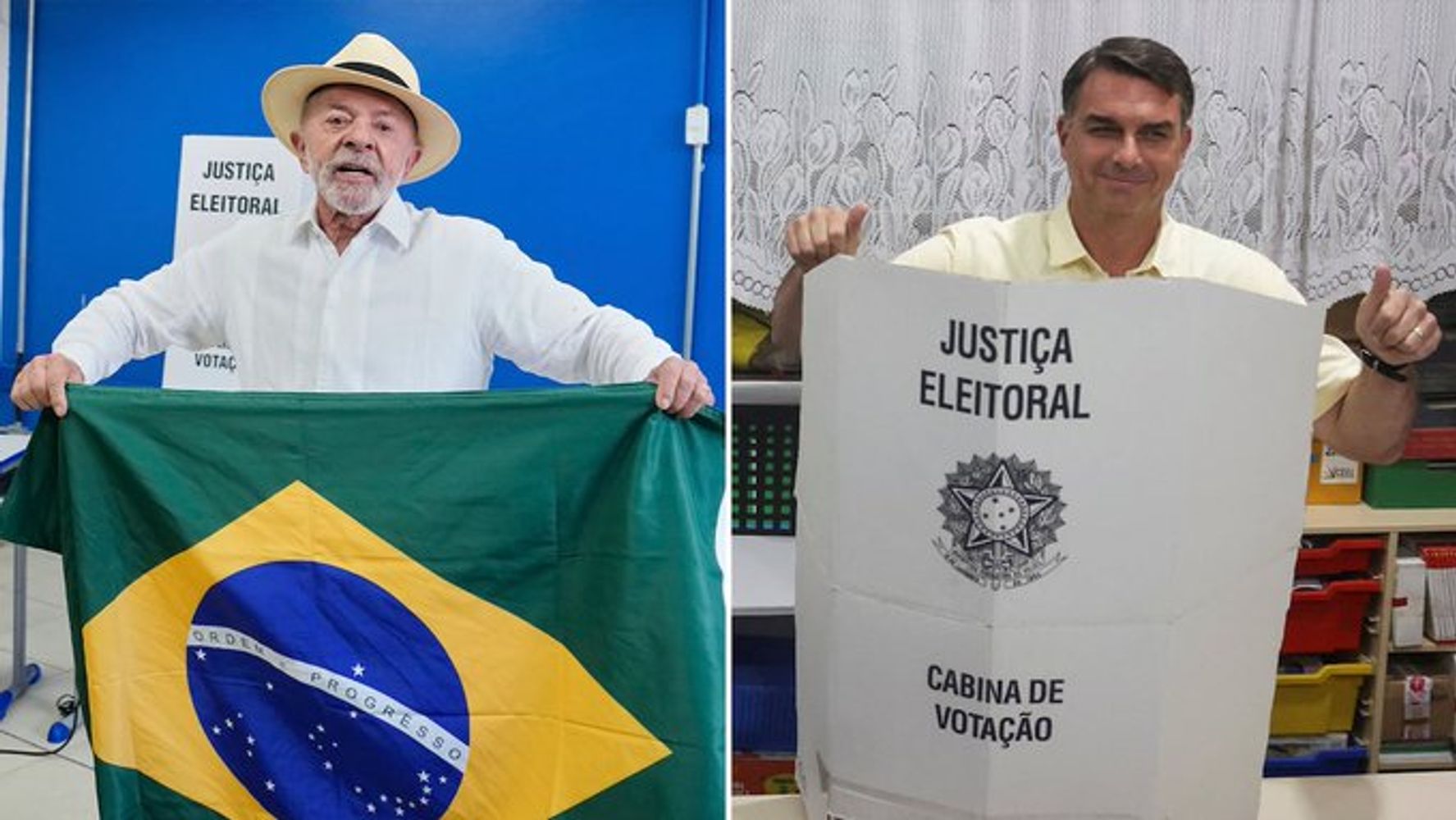 Lula da Silva y Flávio Bolsonaro, a segunda vuelta.