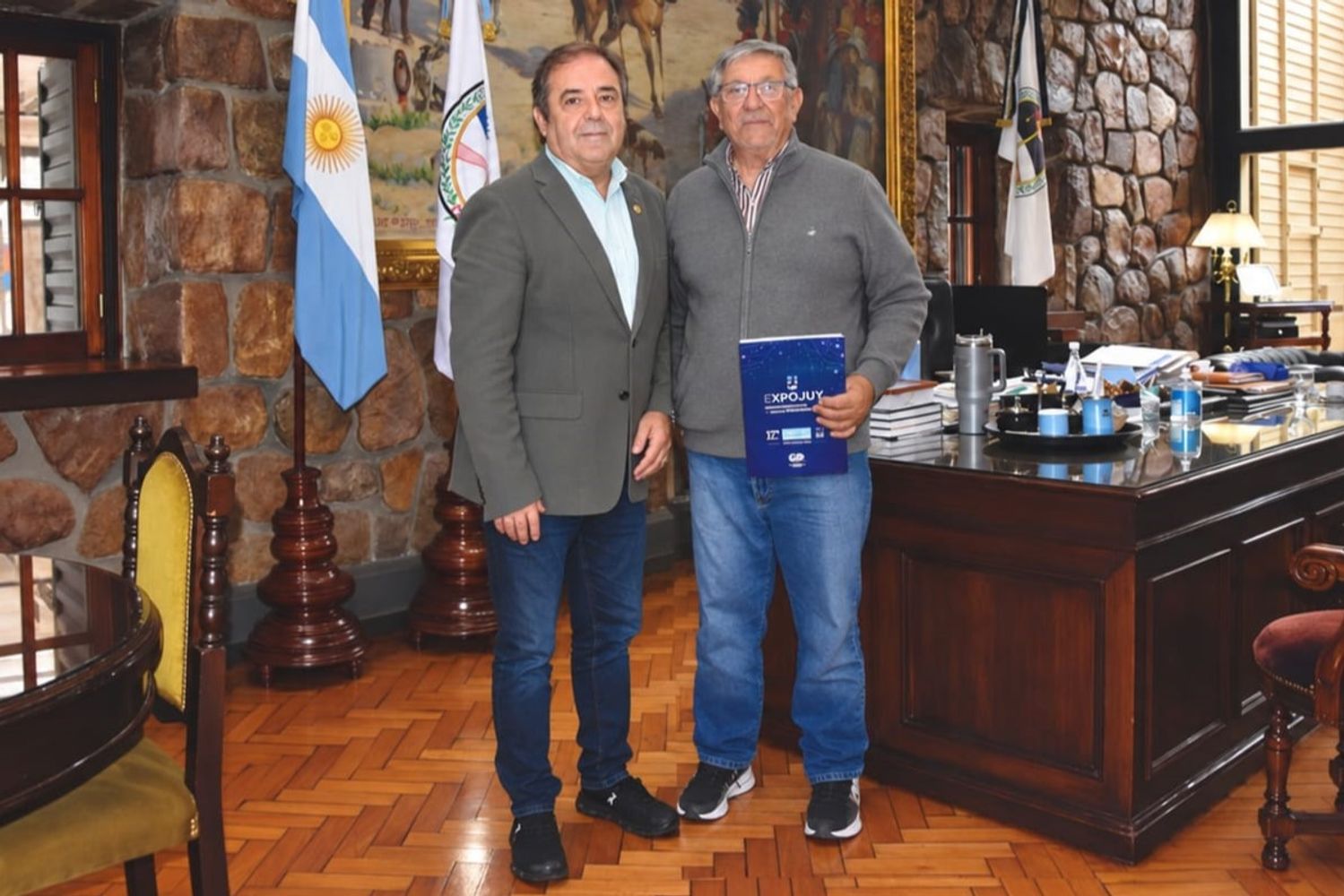 El vicegobernador Alberto Bernis recibió en su despacho de la Legislatura al presidente de la Cámara de Comercio Exterior, Jorge Gurrieri.