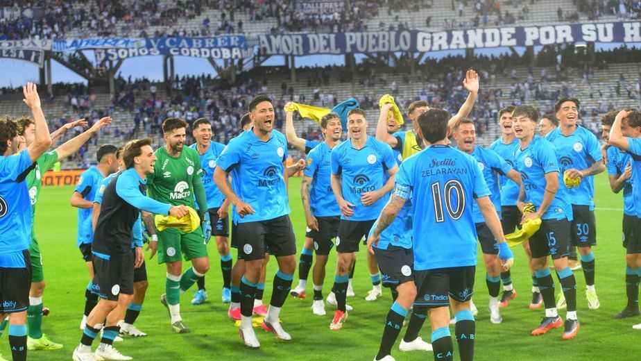 Los festejos de Belgrano en el Kempes después del clásico y la palabra del Luifa Artime: "Hoy fue el Hernandazo"