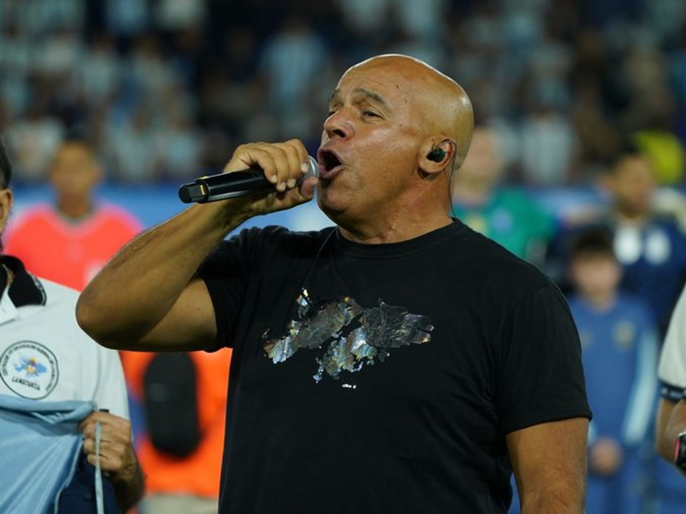 Fabio Santana, excombatiente y cantante.