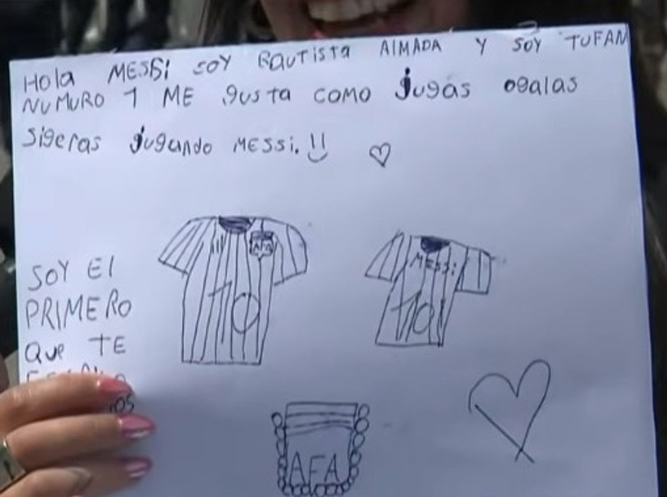 Carta para Messi.