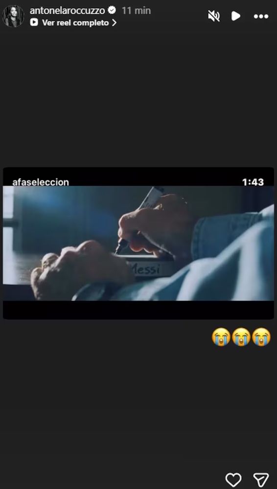 Antonela Roccuzzo se emocionó con la despedida de Messi