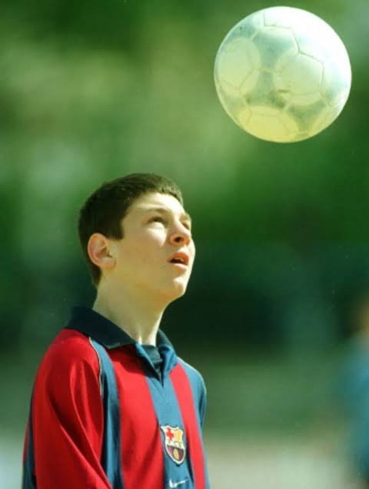 Messi, en sus primeros días en Barcelona