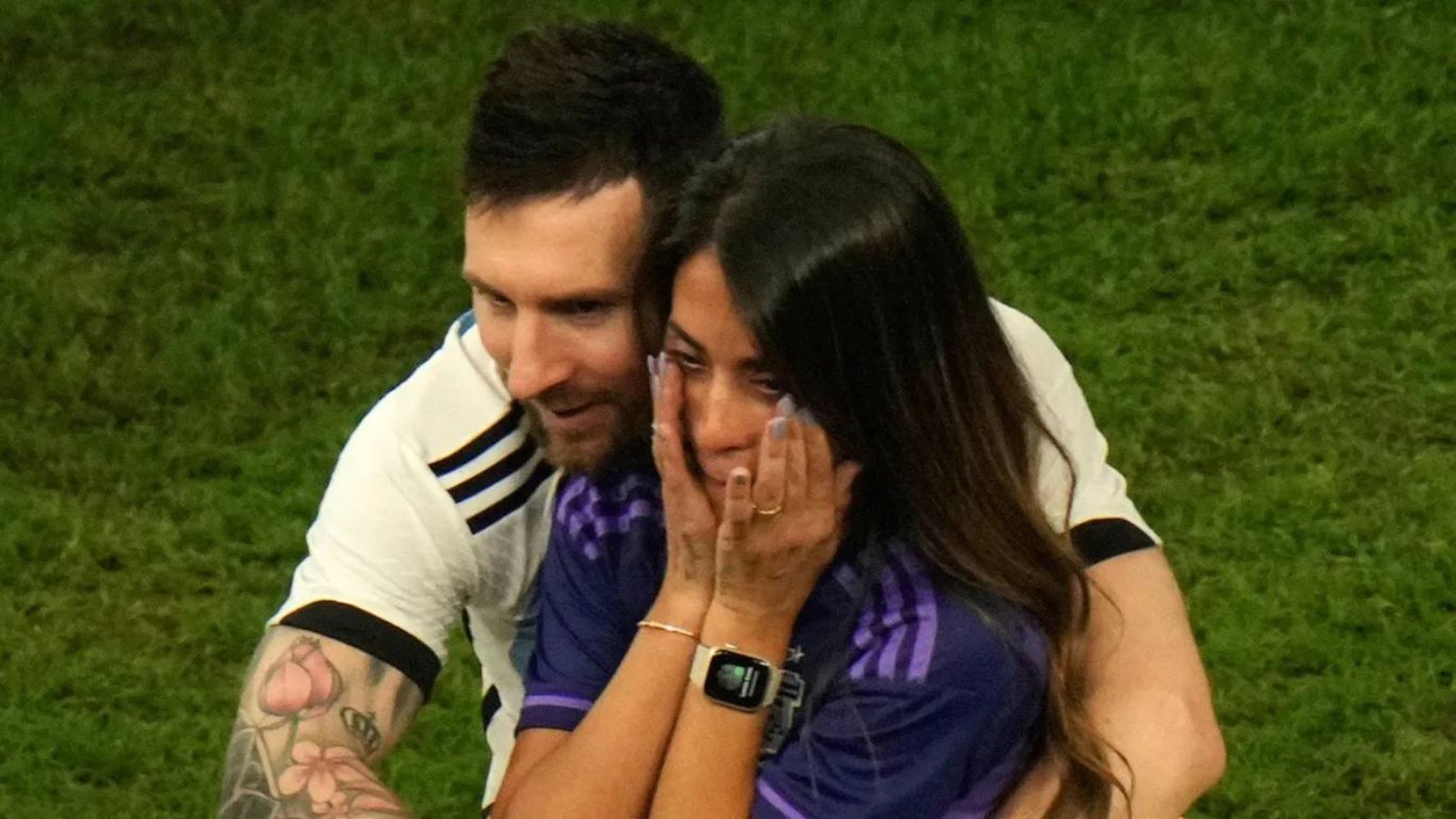 Antonela Roccuzzo se emocionó con la despedida de Messi