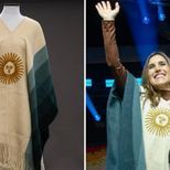 Cuánto cuesta el poncho argentino que usó La Sole en la despedida de Messi: hecho a mano y con una gran historia.