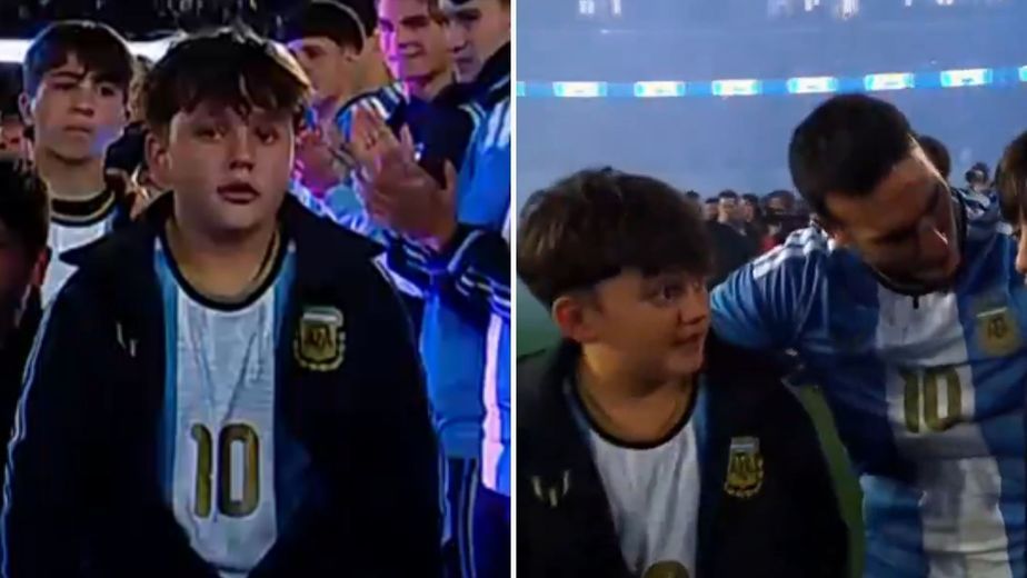Quién es el cuarto chico que acompañó a Lionel Messi en su despedida como jugador de la Selección Argentina
