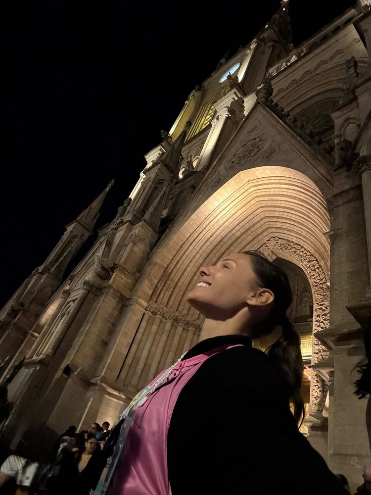Pampita en la peregrinación a Luján