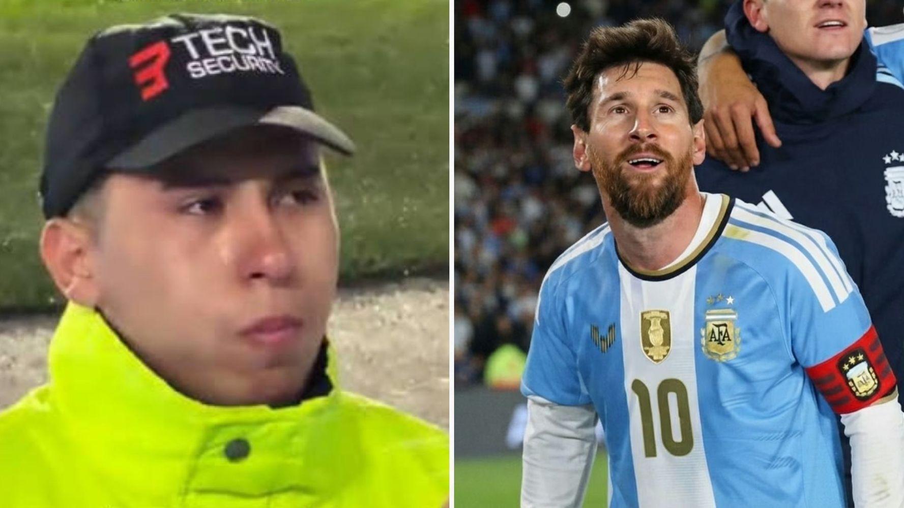 Habló el guardia de seguridad que se emocionó con Lionel Messi.