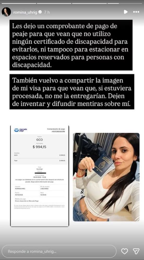 Una nueva polémica rodea a Romina Uhrig