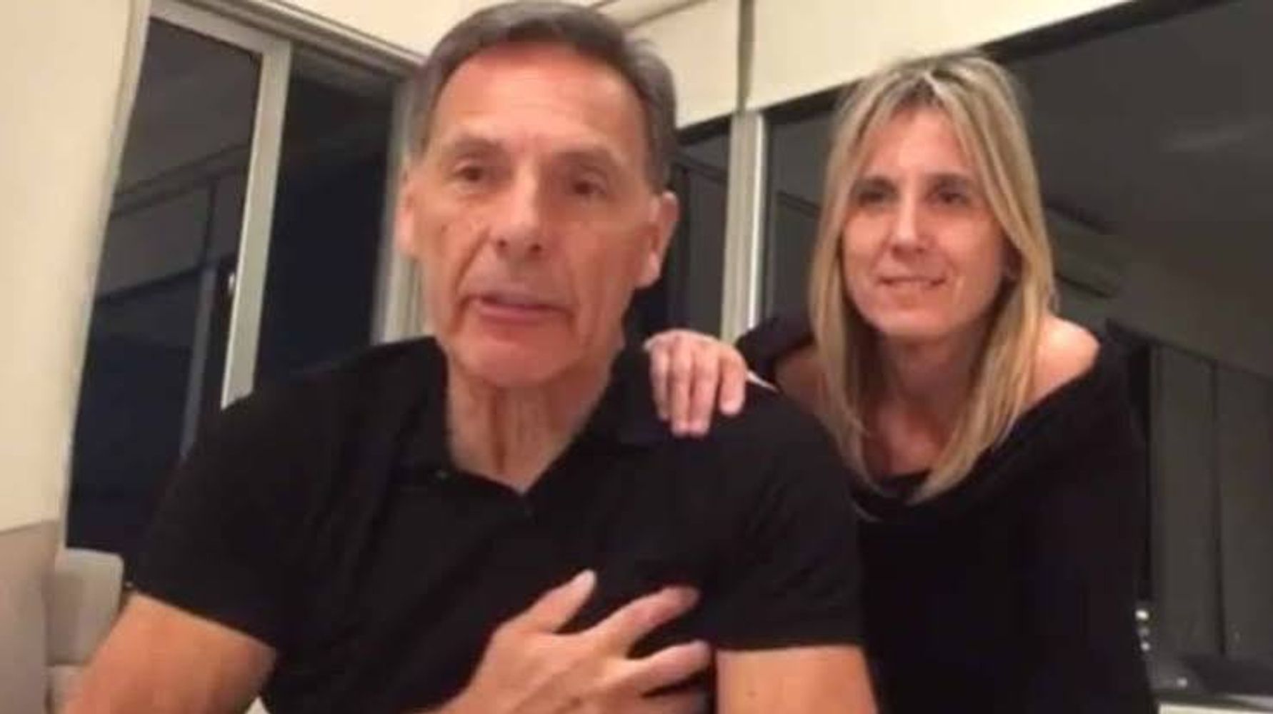 Miguel Ángel Russo y su familia en la consagración con Rosario Central