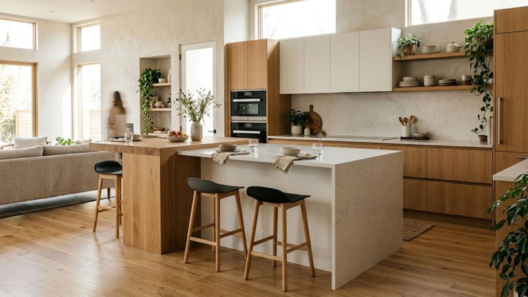 Islas en medio de la cocina.