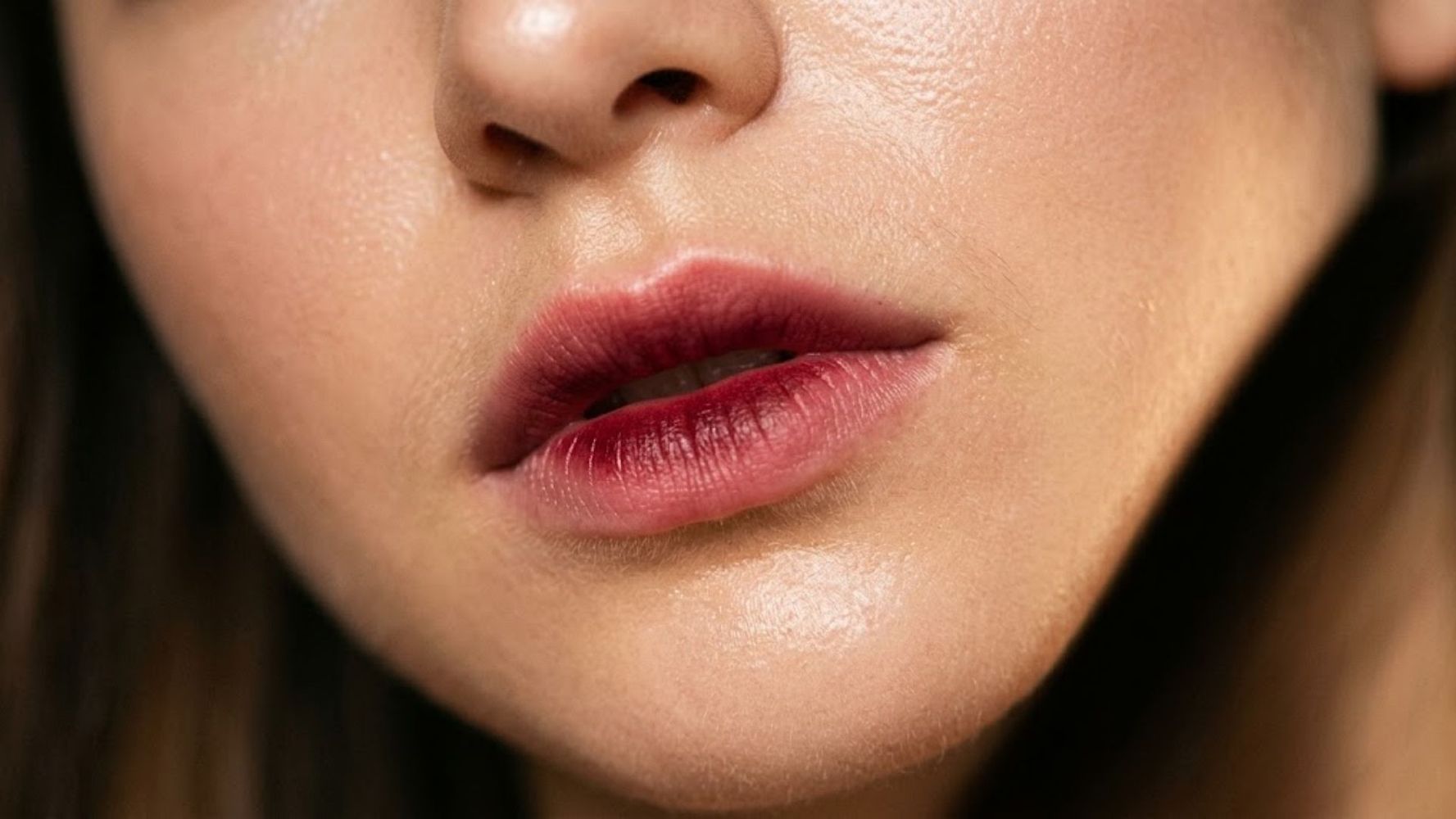 Así quedaría el efecto en los labios.