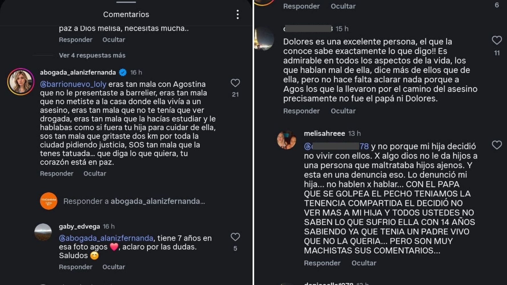 El fuerte intercambio entre Melisa Herrera y Fernanda Alaniz en las redes de Vía Córdoba. 