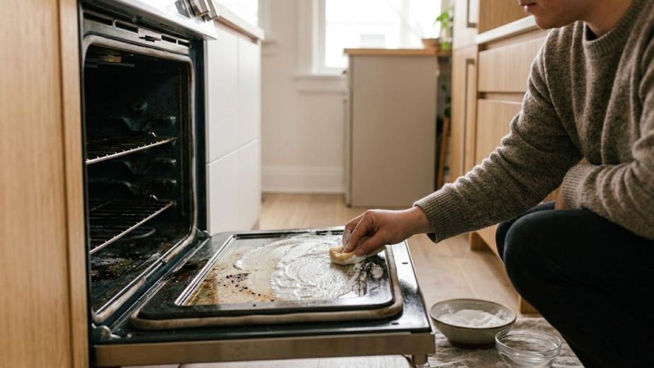 Los expertos en limpieza coinciden: hay que mezclar bicarbonato, agua y vinagre para ablandar la grasa acumulada en el horno