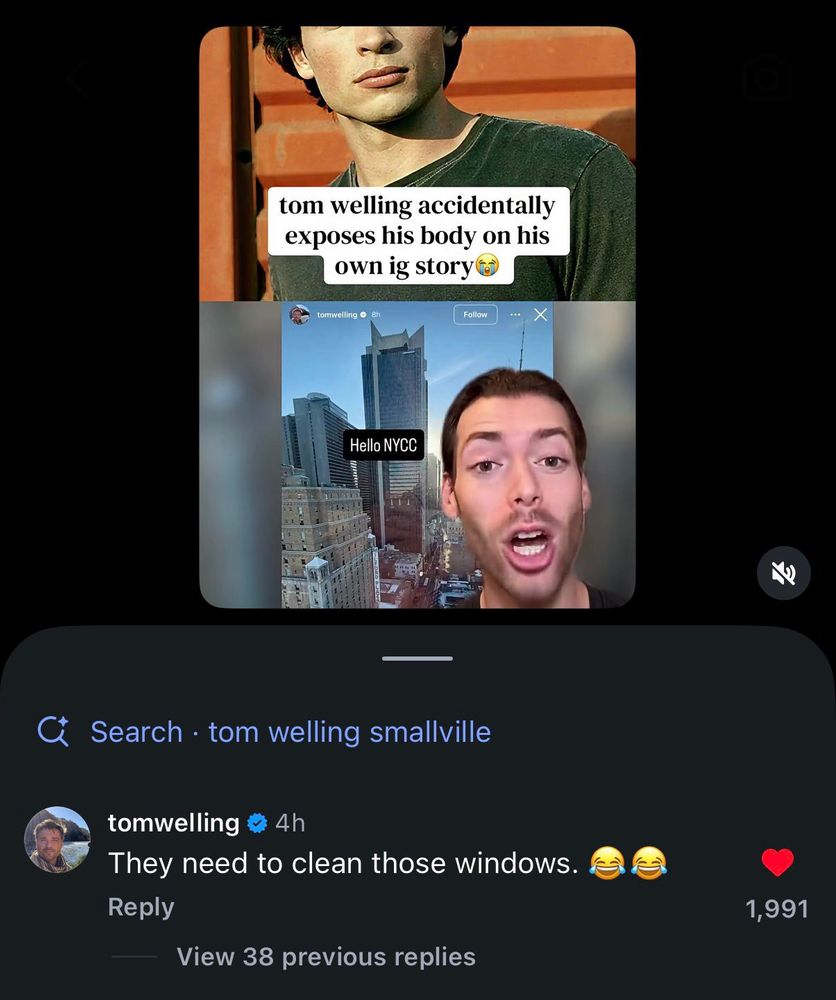 Tom Welling respondió con humor a las publicaciones sobre la imagen que compartió en Instagram.