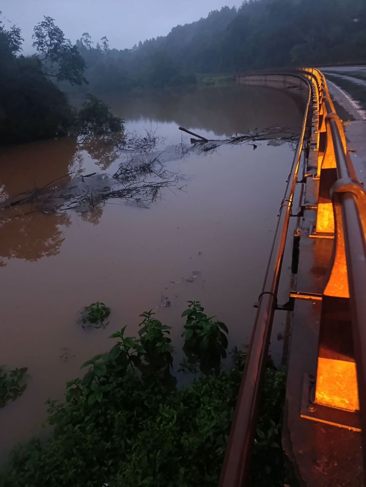 La crecida de los arroyos mantiene cortados dos puentes de la Ruta 12 en Misiones.