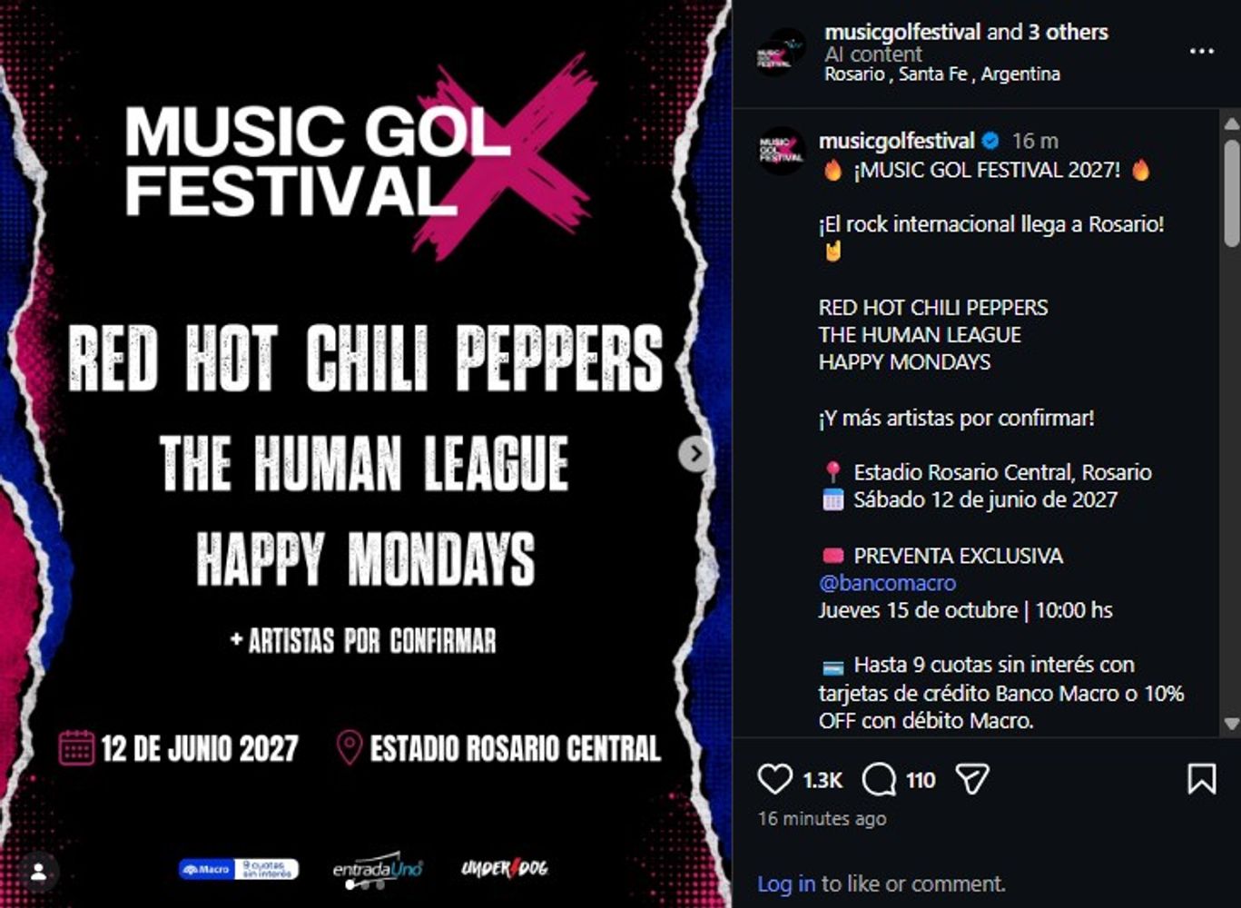 ¿Era falso?: la verdad detrás del festival que prometía a Red Hot Chili Peppers en Rosario