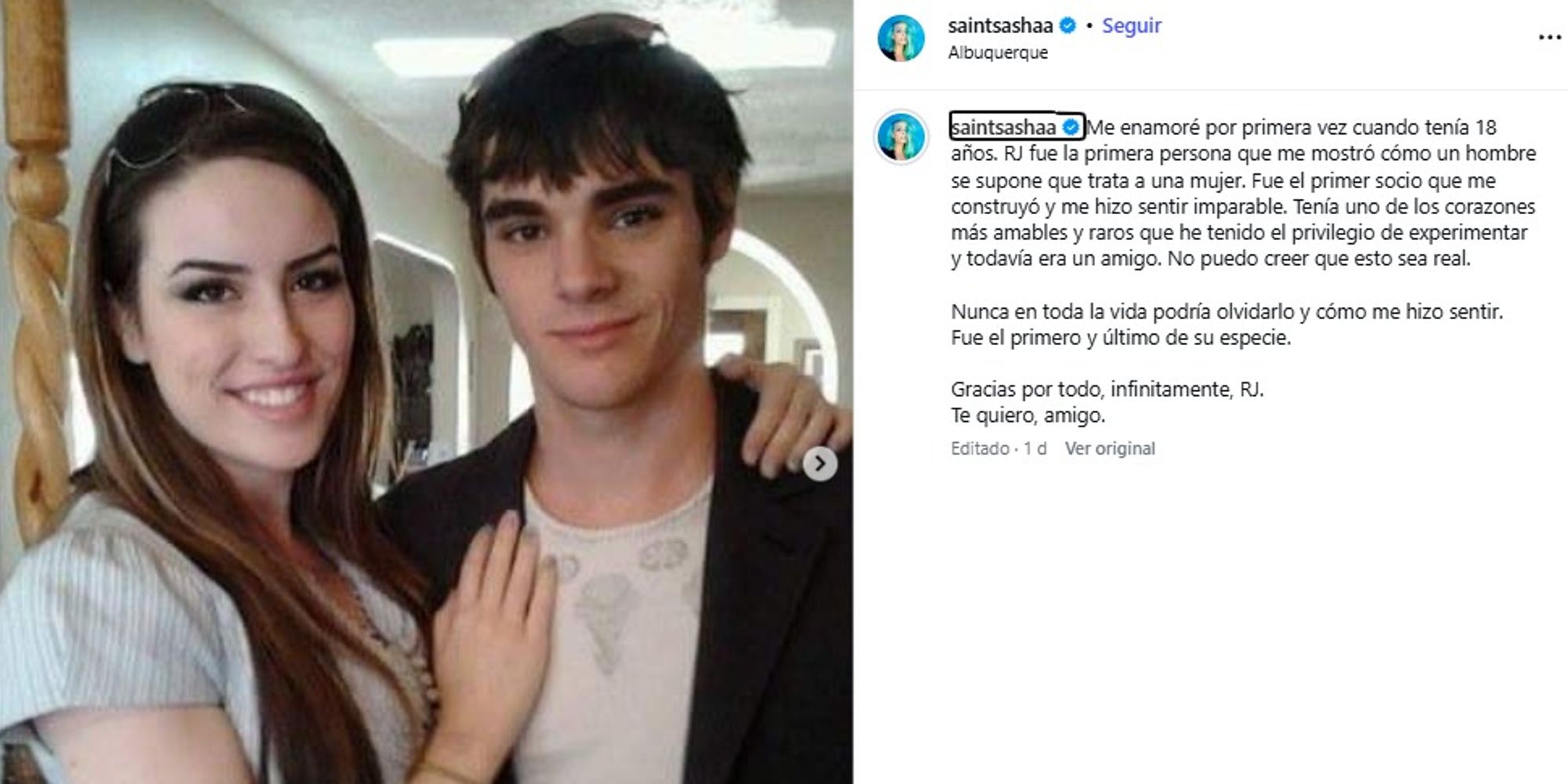 Saint Sasha despidió a RJ Mitte con una carta cargada de afecto.