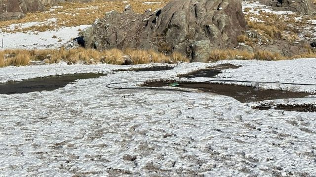 El video con la nieve en Córdoba.