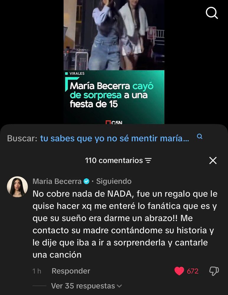 "No cobré nada": el fuerte descargo de María Becerra tras cantar en una fiesta de 15 de una fan en Uruguay