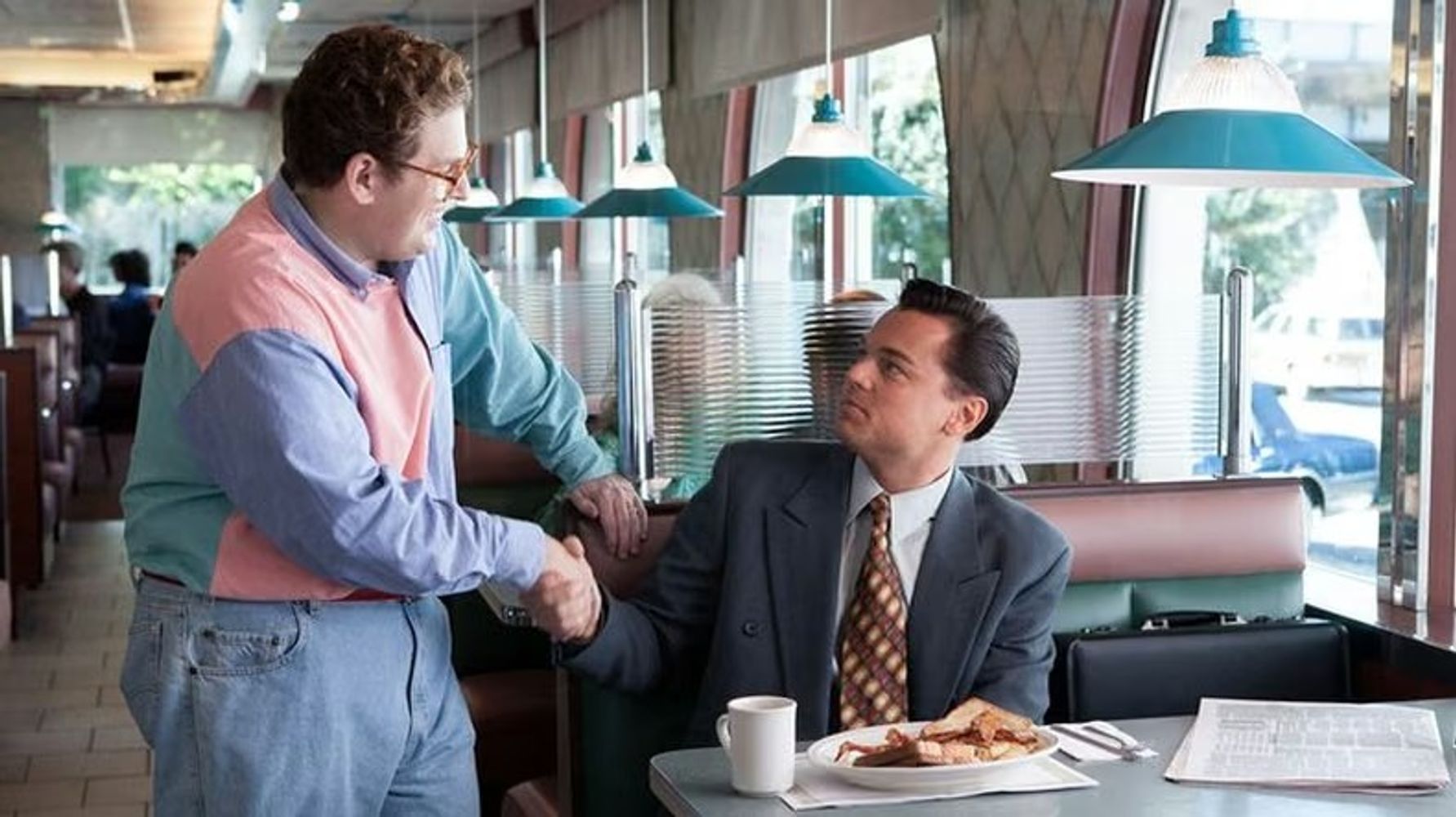 Jonah Hill en "El lobo de Wall Street".