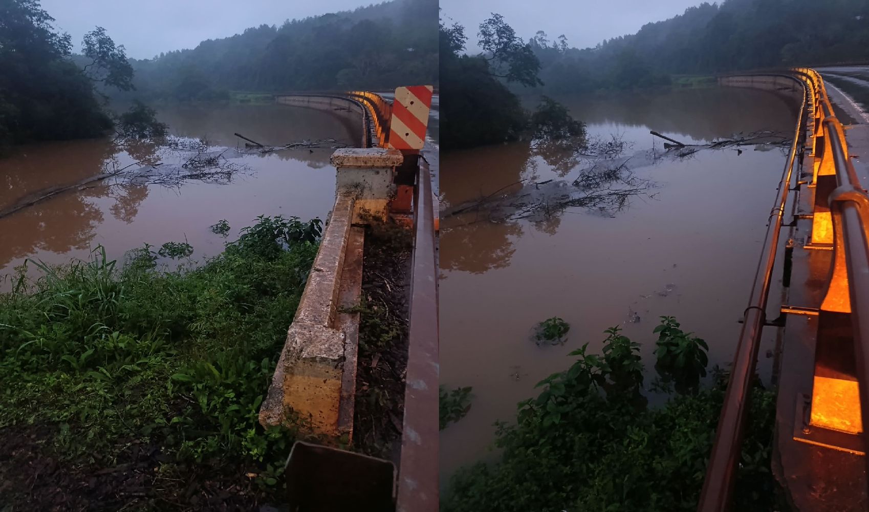 Corte del puente Banana en Piray: la alternativa por ruta implica un desvío de 230 kilómetros.