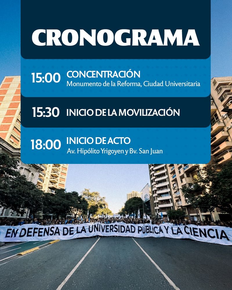 Marcha Federal Universitaria en Córdoba.