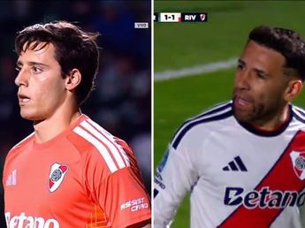 No se vio en TV: Nicolás Otamendi arremetió contra Santiago Beltrán en el empate entre Sarmiento y River Plate