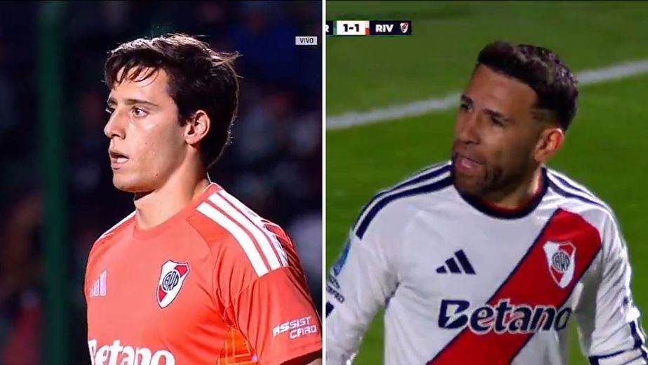 No se vio en TV: Nicolás Otamendi arremetió contra Santiago Beltrán en el empate entre Sarmiento y River Plate