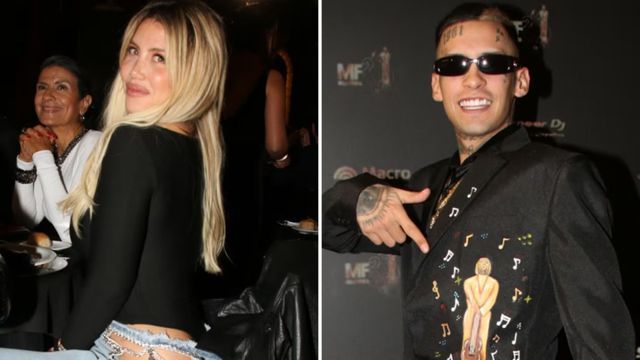 Wanda Nara y L-Gante en los Martín Fierro de la Música. 