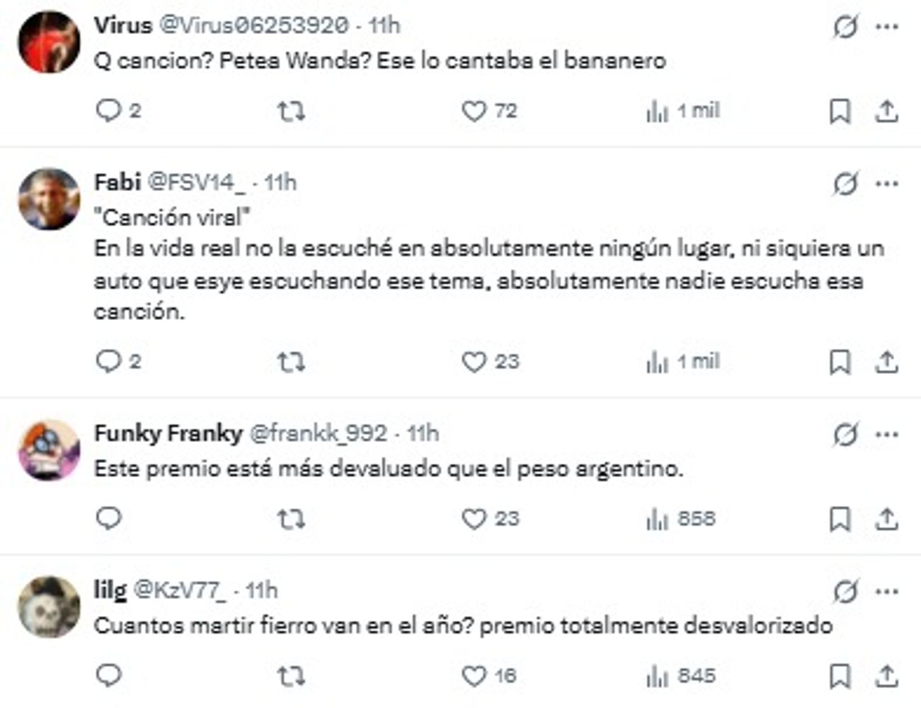 Algunos usuarios cuestionaron la distinción que recibió la mediática por su canción viral.