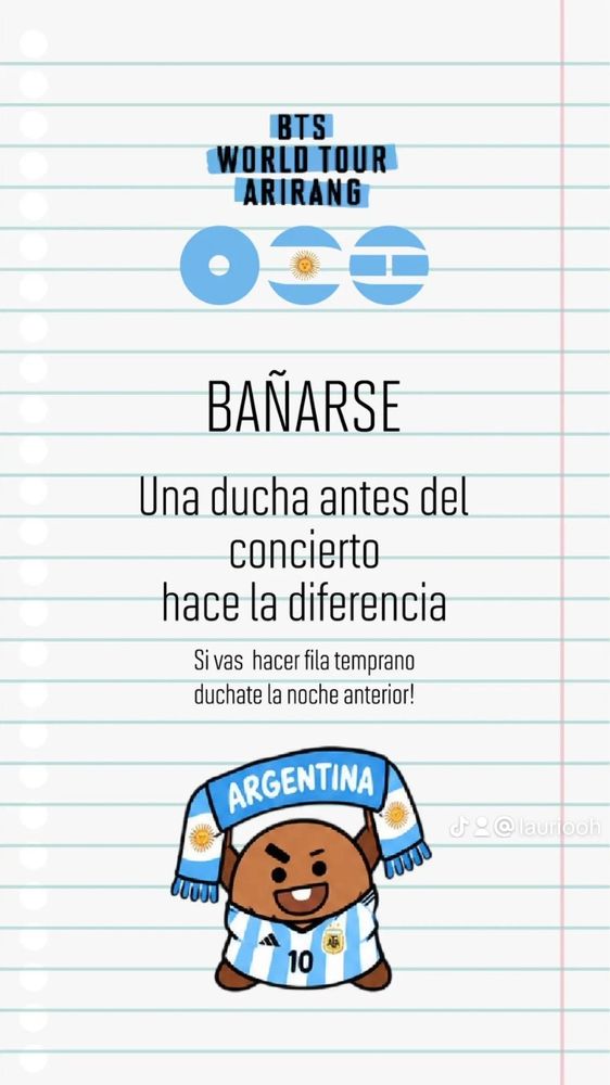 Las fans de BTS difundieron recomendaciones de higiene antes de los recitales en Argentina.
