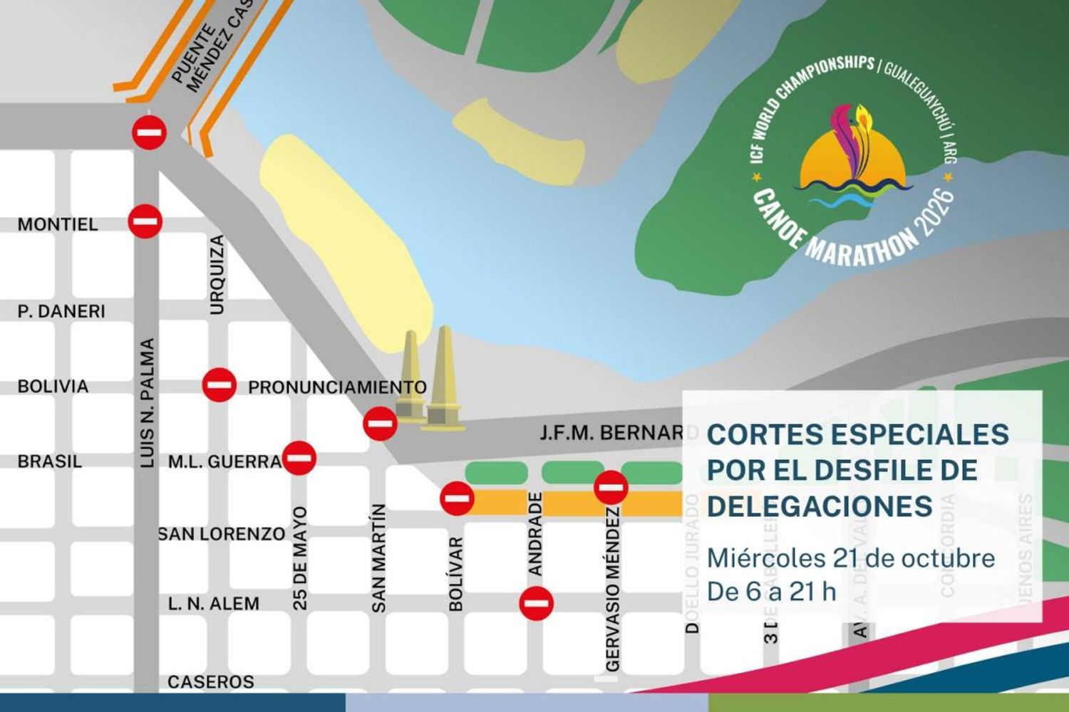 Cortes de calles en Gualeguaychú