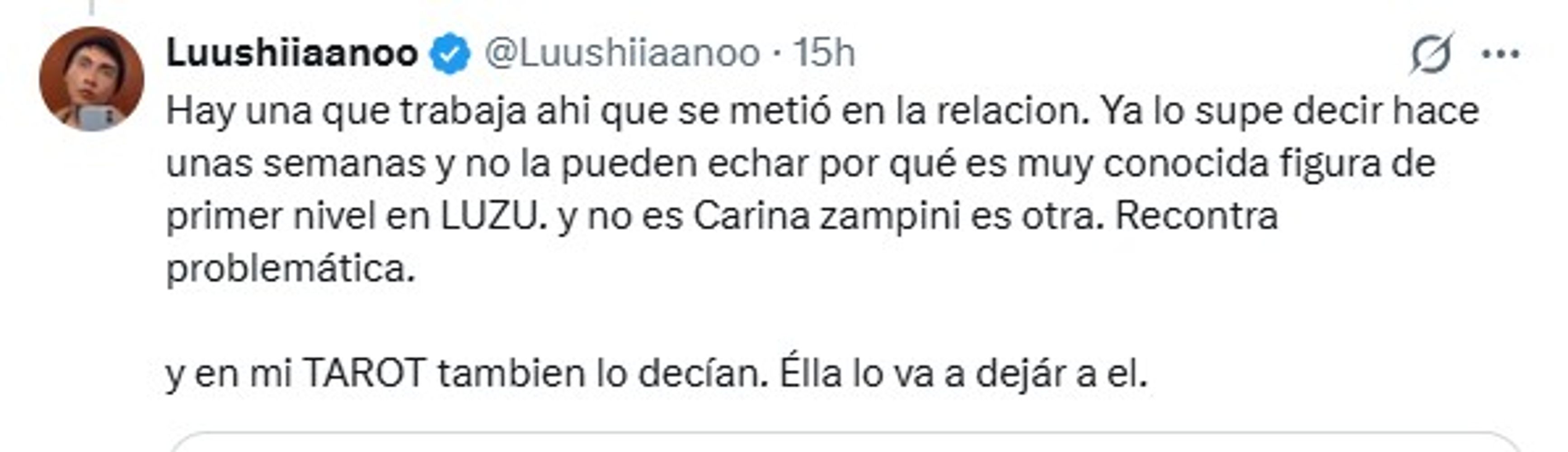 Un médium aseguró que existe un caso de infidelidad entre Nicolás Occhiato y Flor Jazmín Peña.