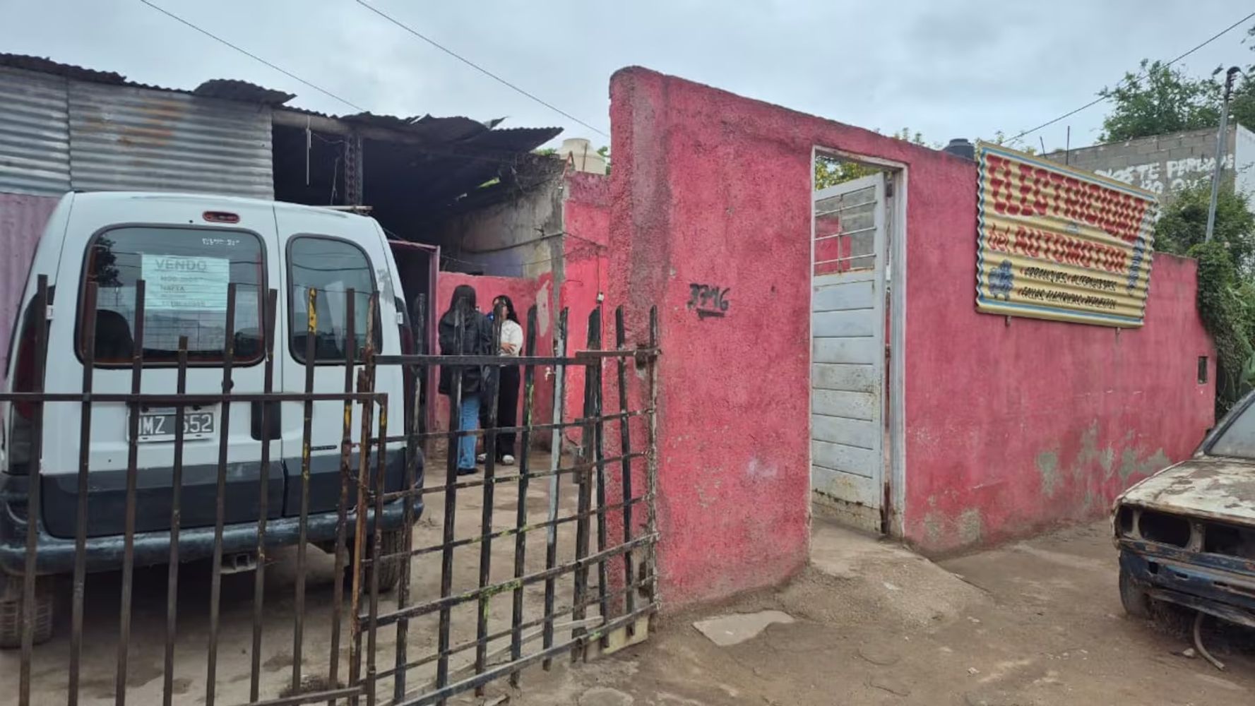 La casa baleada en Córdoba.