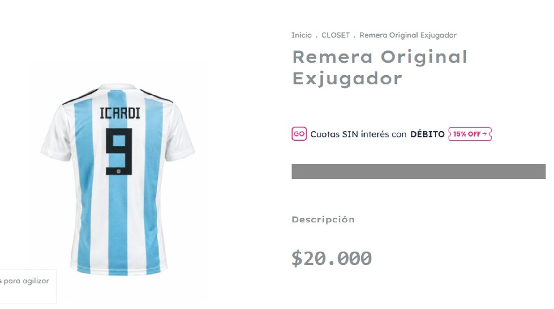Wanda vende una camiseta de Mauro Icardi