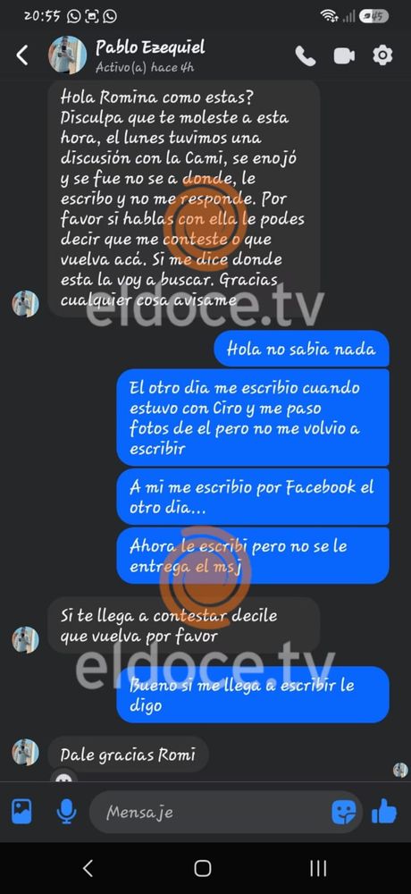 Los mensajes compartidos por El Doce.