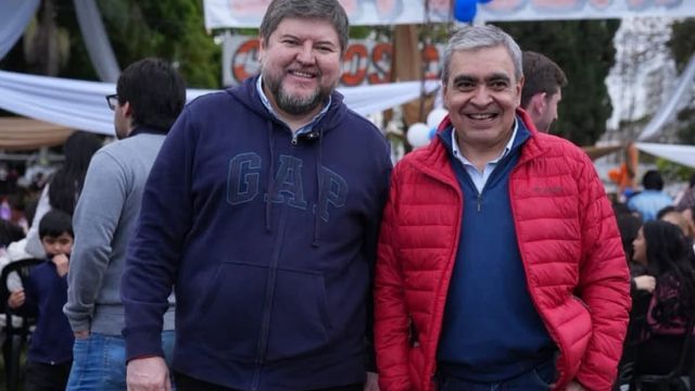 El concejal Carlos Ale junto a Germán Alfaro