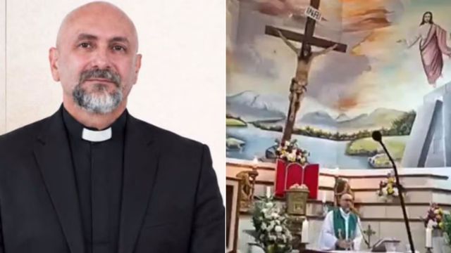 Un sacerdote murió aplastado por una cruz.