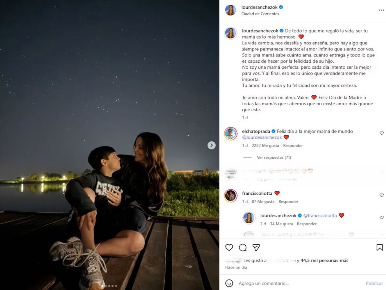 El gesto de Lourdes Sánchez en redes sociales: su nueva pareja