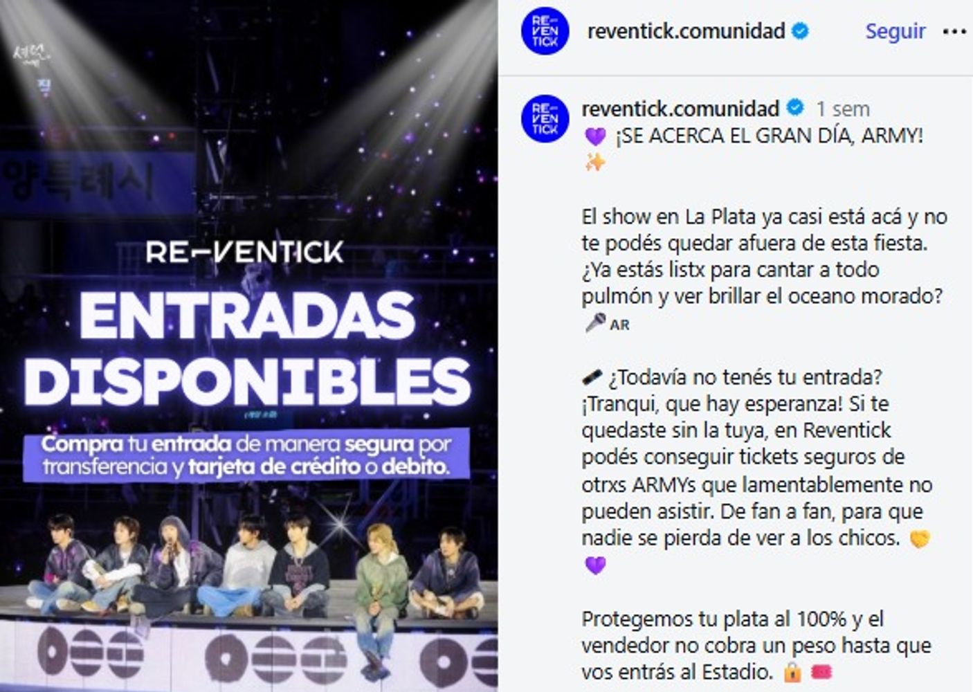 Reventick conecta a personas que buscan entradas para recitales con usuarios que necesitan vender sus tickets.